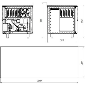 Холодильный стол Polair (Bakery 800) TB3EN-G (не выше -18)