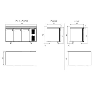 Холодильный стол POLAIR (ПОЛАИР) TM3GNpizza-GC 450 л -2 +10 Холодильный стол POLAIR (ПОЛАИР) TM3GNpizza-GC 450 л -2 +10