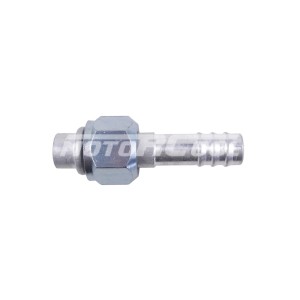 Фитинг RC-U0710 соед. под обжимку, алюминий, O-Ring, гайка, резьба 7/8-14UNF, O трубки 5/8, G10, №10, #10 (13мм), 180°, без стакана.
