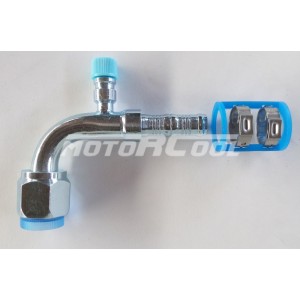 Фитинг RC-U07192 соед., под клипсу, сталь, гайка 7/8 - сталь, диаметр трубки 5/8,  G10,  №10,  #10 (13мм),  O-Ring 90°, елка Air-o-Crimp.
