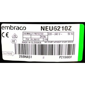 Компрессор Embraco Aspera NEU6210Z Компрессор Embraco Aspera NEU6210Z