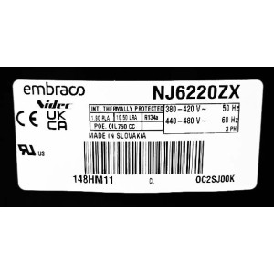 Компрессор Embraco Aspera NJ6220ZX (380V)