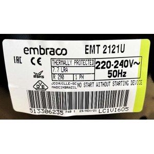 Компрессор Embraco Aspera EMT2121U / EMT 2121 U (R290) Компрессор Embraco Aspera EMT2121U / EMT 2121 U (R290)