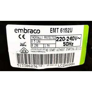 Компрессор Embraco Aspera EMT6152U / EMT 6152 U (R290) Компрессор Embraco Aspera EMT6152U / EMT 6152 U (R290)