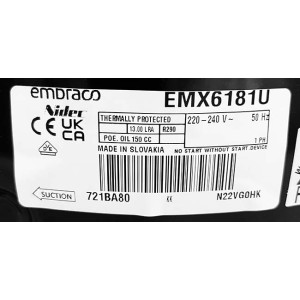 Компрессор Embraco Aspera EMX6181U / EMX 6181 U (R290) Компрессор Embraco Aspera EMX6181U / EMX 6181 U (R290)