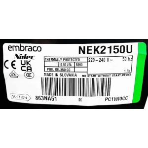 Компрессор Embraco Aspera NEK2150U / NEK 2150 U (R290) Компрессор Embraco Aspera NEK2150U / NEK 2150 U (R290)