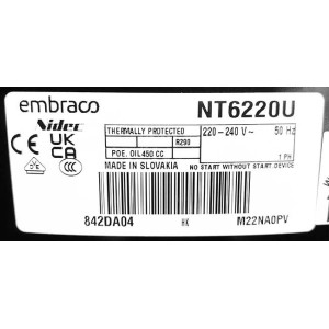 Компрессор Embraco Aspera NT6220U / NT 6220 U (R290) Компрессор Embraco Aspera NT6220U / NT 6220 U (R290)