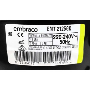 Компрессор Embraco Aspera EMT2125GK морозильников 200 - 300 л. Компрессор Embraco Aspera EMT2125GK морозильников 200 - 300 л.