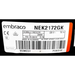 Компрессор Embraco Aspera NEK2172GK Компрессор Embraco Aspera NEK2172GK