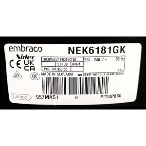 Компрессор Embraco Aspera NEK6181GK холодильного стола 165 см Компрессор Embraco Aspera NEK6181GK холодильного стола 165 см