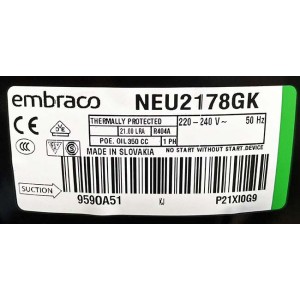 Компрессор Embraco Aspera NEU2178GK Компрессор Embraco Aspera NEU2178GK