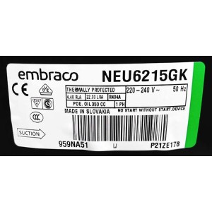 Компрессор Embraco Aspera NEU6215GK Компрессор Embraco Aspera NEU6215GK