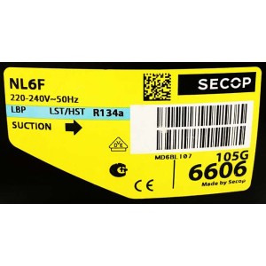 Компрессор Secop / Danfoss NL6F (105G6606) для морозильников
