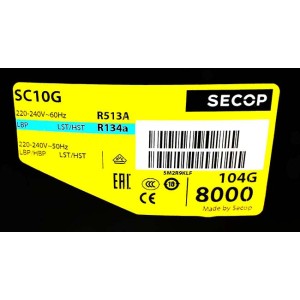 Компрессор Secop / Danfoss SC10G (104G8000) для охладителей бутылок