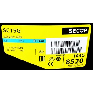 Компрессор Secop / Danfoss SC15G (104G8520) для охладителей бутылок