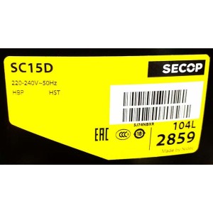 Компрессор Secop / Danfoss SC15D (104L2859)