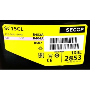 Компрессор Secop / Danfoss SC15CL (104L2853) для морозильного ларя