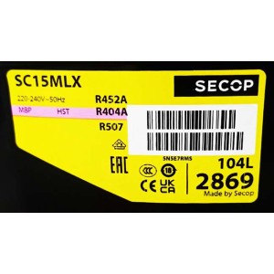 Компрессор Secop / Danfoss SC15MLX (104L2869) для льдогенераторов