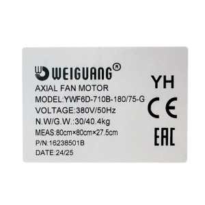 Вентилятор осевой YWF 6D-710B (380В, нагнетание), Weiguang