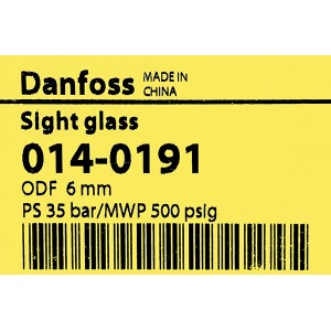 Стекло смотровое Danfoss SGN 6s (пайка 6 мм), 014-0191