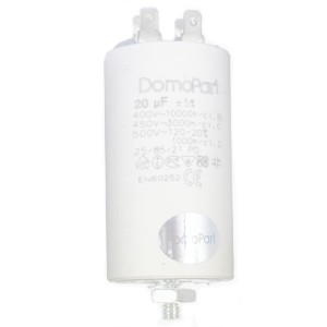 Конденсатор 20 мкФ (под гайку, 4 контакта, 450V), DomoPart