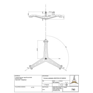 Крестовина Ariston, Indesit 2101388180 (EBI 790) стиральной машины с неразборным баком