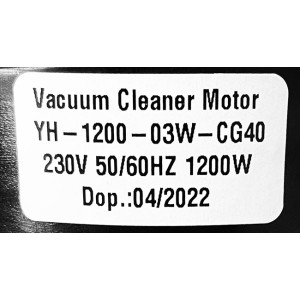 Двигатель пылесоса моющего 1200W (H145/49 D144/78.5) HWX-CG40 B5