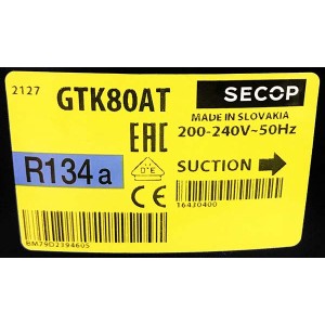 Компрессор Secop GTK80AT (R134a) холодильника Индезит, Аристон Компрессор Secop GTK80AT (R134a) холодильника Индезит, Аристон
