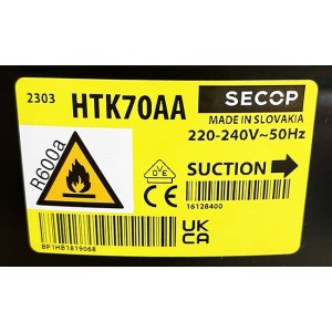 Компрессор Secop HTK70AA (R600a) холодильника Индезит, Аристон Компрессор Secop HTK70AA (R600a) холодильника Индезит, Аристон