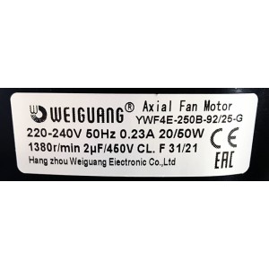 Вентилятор осевой YWF 4Е-250B (220В, нагнетание), Weiguang