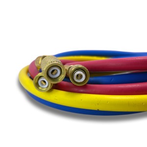 Шланги заправочные для фреона R12, R22, R502 (240 см, 3 шт), CT-396 RYB