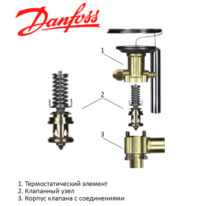 Клапанный узел (дюза) Danfoss №05 (067B2708) к ТРВ TE 12