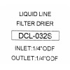 Фильтр-осушитель Danfoss DCL 032S (1/4 пайка), 023Z501391 (Китай)