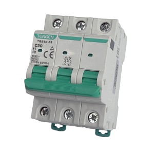 Выключатель автоматический TGB1N-63, 3P, 20A, 6kA, 3M Tengen