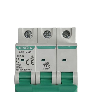 Выключатель автоматический TGB1N-63, 3P, 16A, 6kA, 3M Tengen