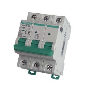 Выключатель автоматический TGB1N-63, 3P, 10A, 6kA, 3M Tengen