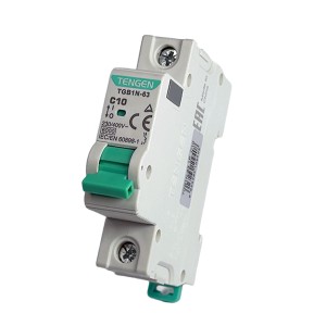 Выключатель автоматический TGB1N-63, 1P, 10A, 6kA, 1M Tengen
