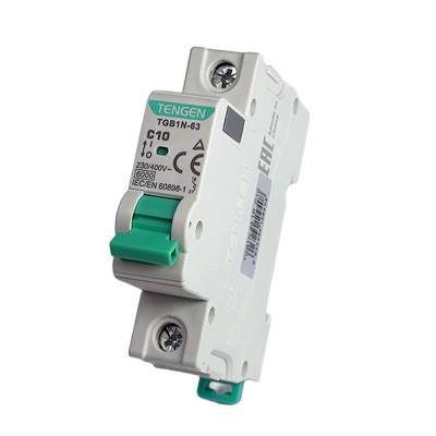 Выключатель автоматический TGB1N-63, 1P, 10A, 6kA, 1M Tengen
