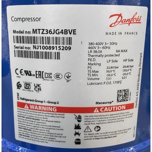 Компрессор Maneurop MTZ36JG4AVE / Danfoss MTZ36-4VI