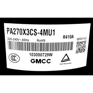 Компрессор GMCC PA270X3CS-4MU1 (R410a) для сплит-систем до 7 кВт