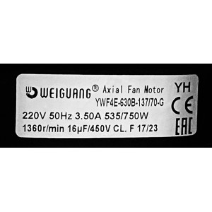 Вентилятор осевой YWF 4Е-630B (220В, нагнетание), Weiguang