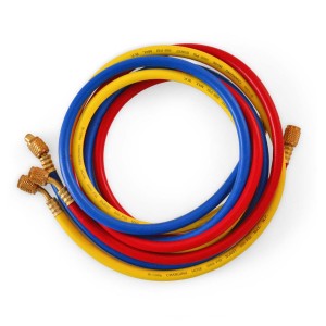 Шланги заправочные для фреона R134 R404a R407c (120 см, 3 шт), DS 48600