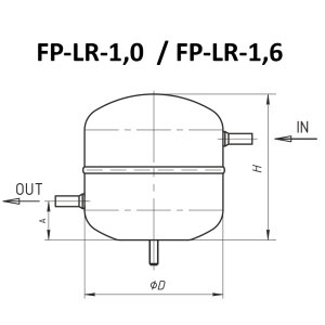 Ресивер фреона Frigopoint FP-LR-1,6 дм3, 3/8