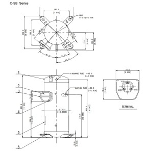 Компрессор спиральный Sanyo, Panasonic C-SBN303H8D