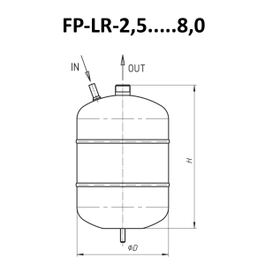 Ресивер фреона Frigopoint FP-LR-4,0 дм3, 1/2
