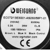 Вентилятор осевой EC072/13E3G01-AS230/58P1-01 (220V) в сборе