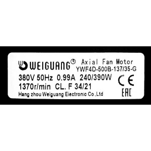 Вентилятор осевой YWF 4D-500B (380В, нагнетание), Weiguang