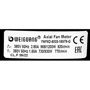 Вентилятор осевой YWF 6D-800S (380), Weiguang
