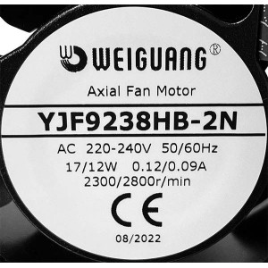 Вентилятор 92х92х38 мм 220V, Weiguang